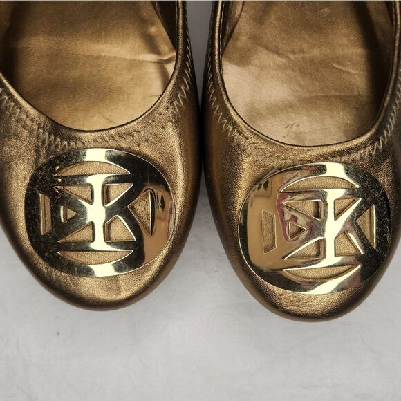 Anne Klien Gold ballet Flats - Picture 6 of 12